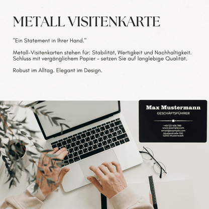 exklusive Businesskarten personalisiert - 0.4 mm dick - 