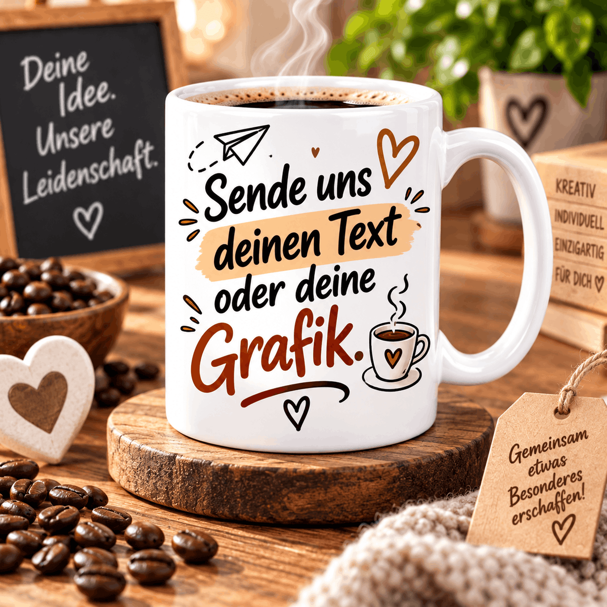 Sende uns Deine Grafik und oder Text