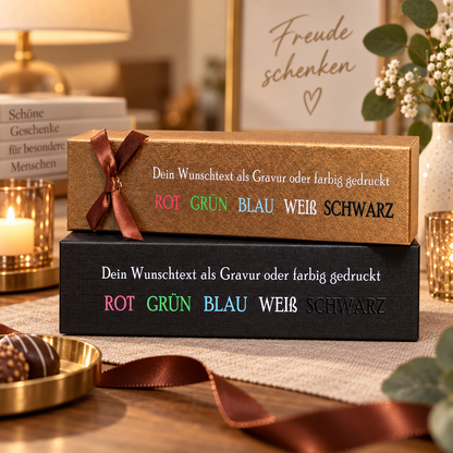 Geschenkbox farbig bedruckt