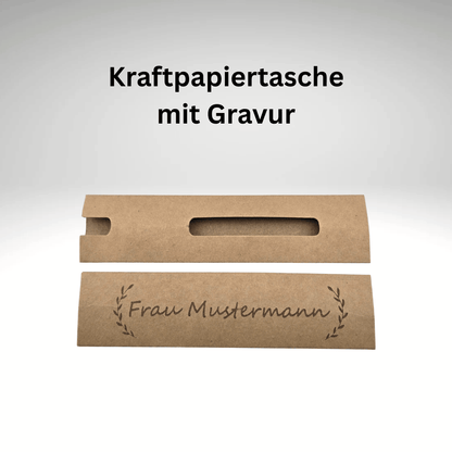 Der Kugelschreiber aus Bambus mit Gravur personalisiert