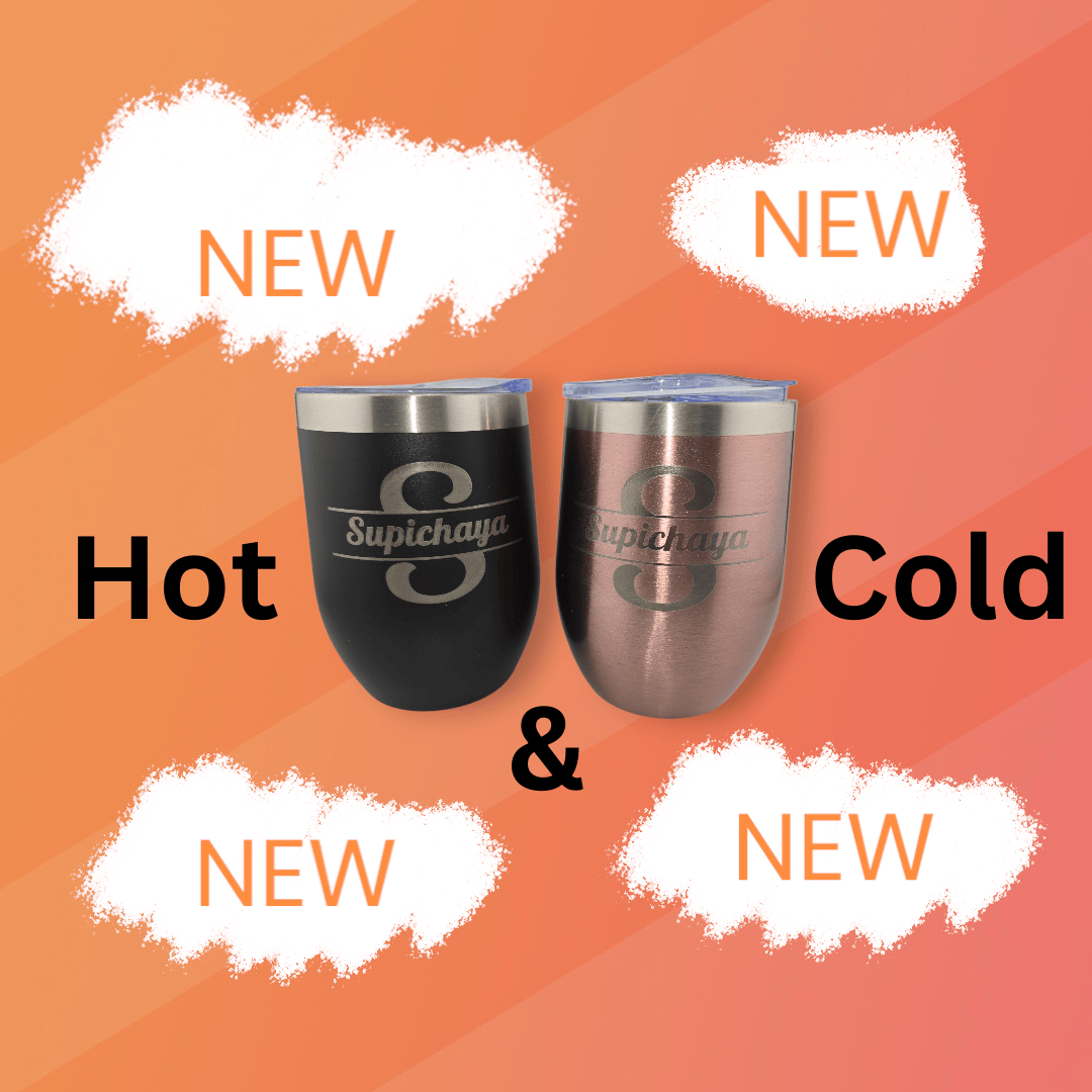 Thermobecher Rosé – mit gravierten Initialen personalisiert
