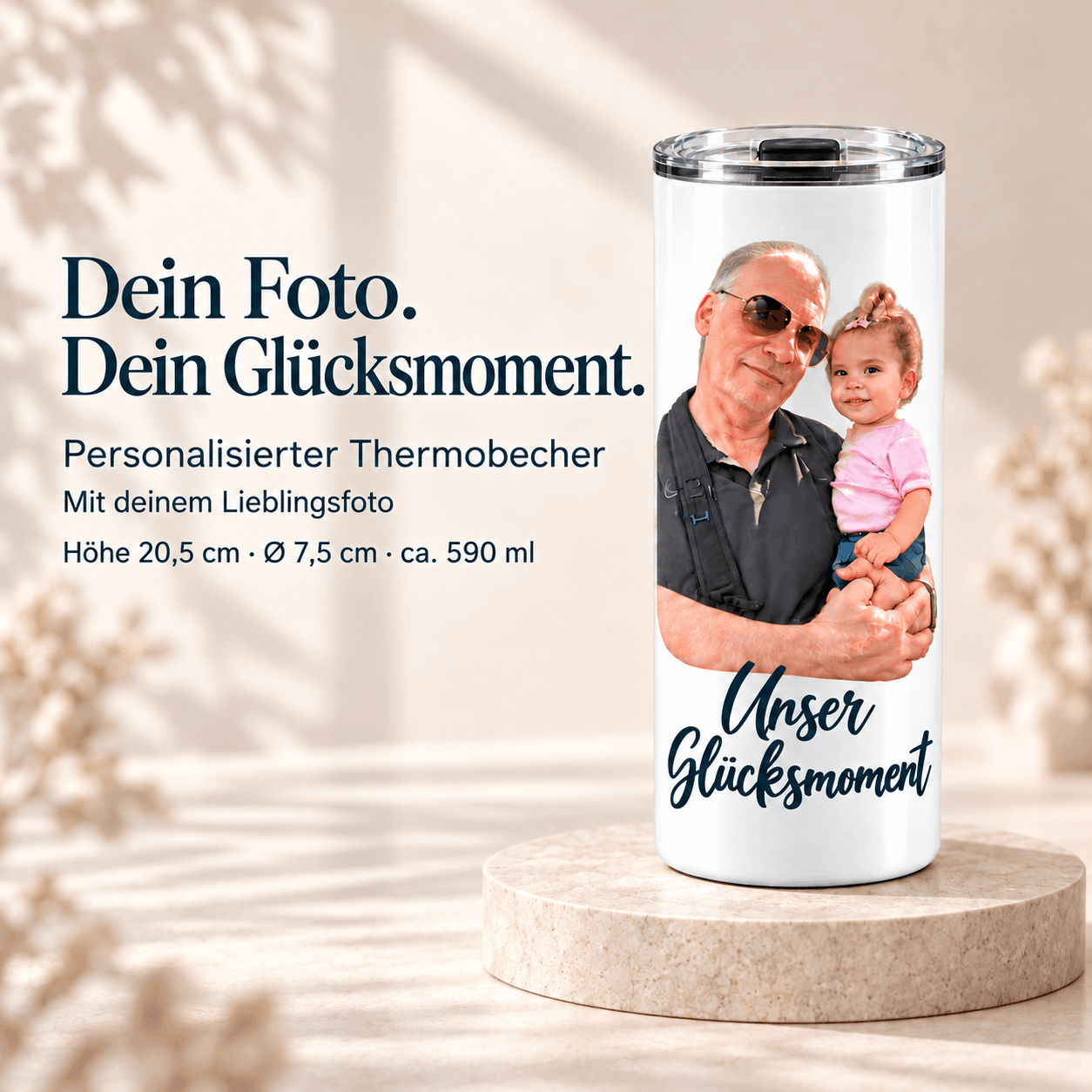 Thermobecher 590 ml mit Motiv oder Foto