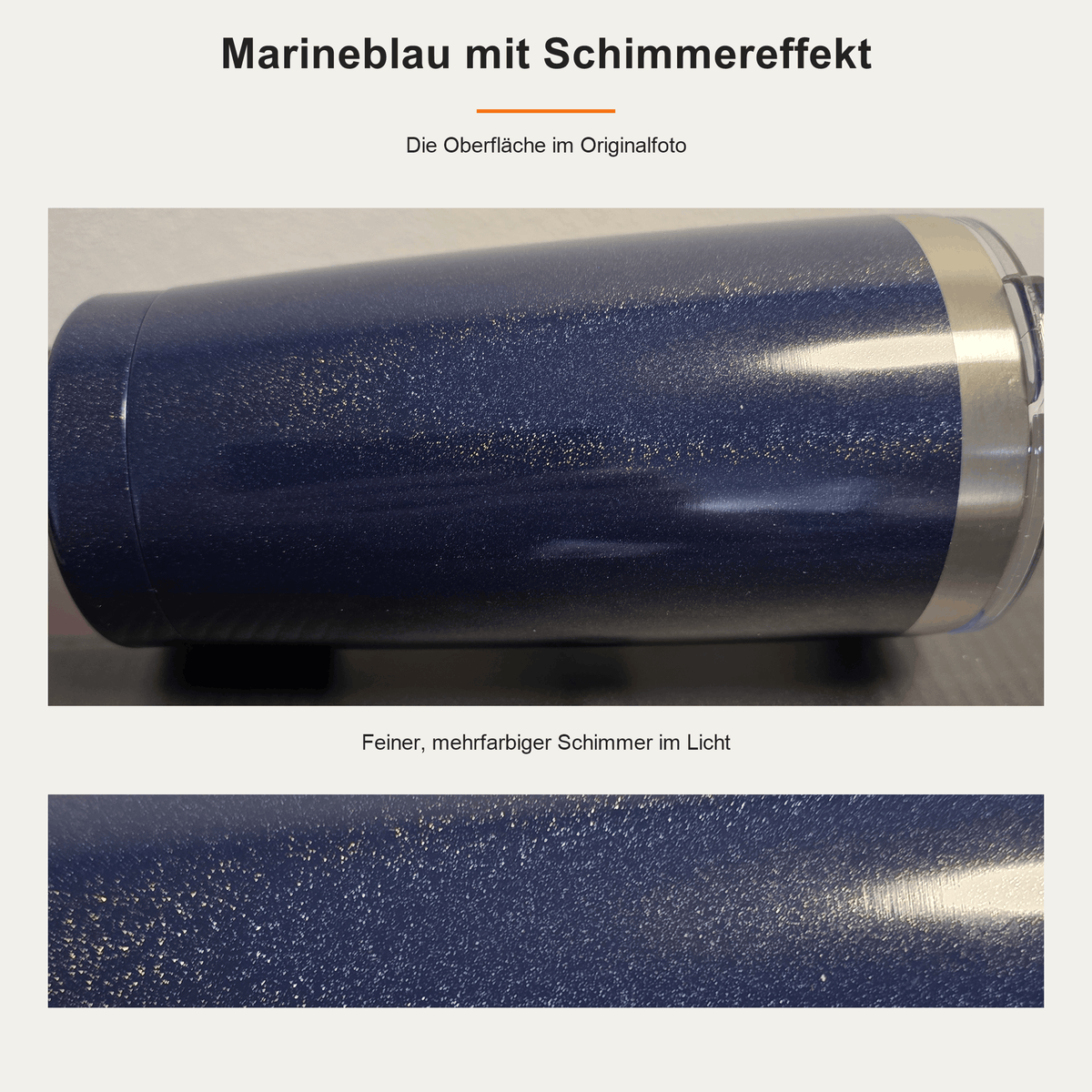 Thermobecher 600 ml marineblau mit Effekt