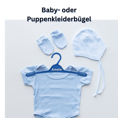 Kleiderbügel mit Namen, für Baby - oder Puppenkleidung - 