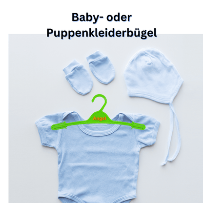Kleiderbügel mit Namen, für Baby - oder Puppenkleidung - 