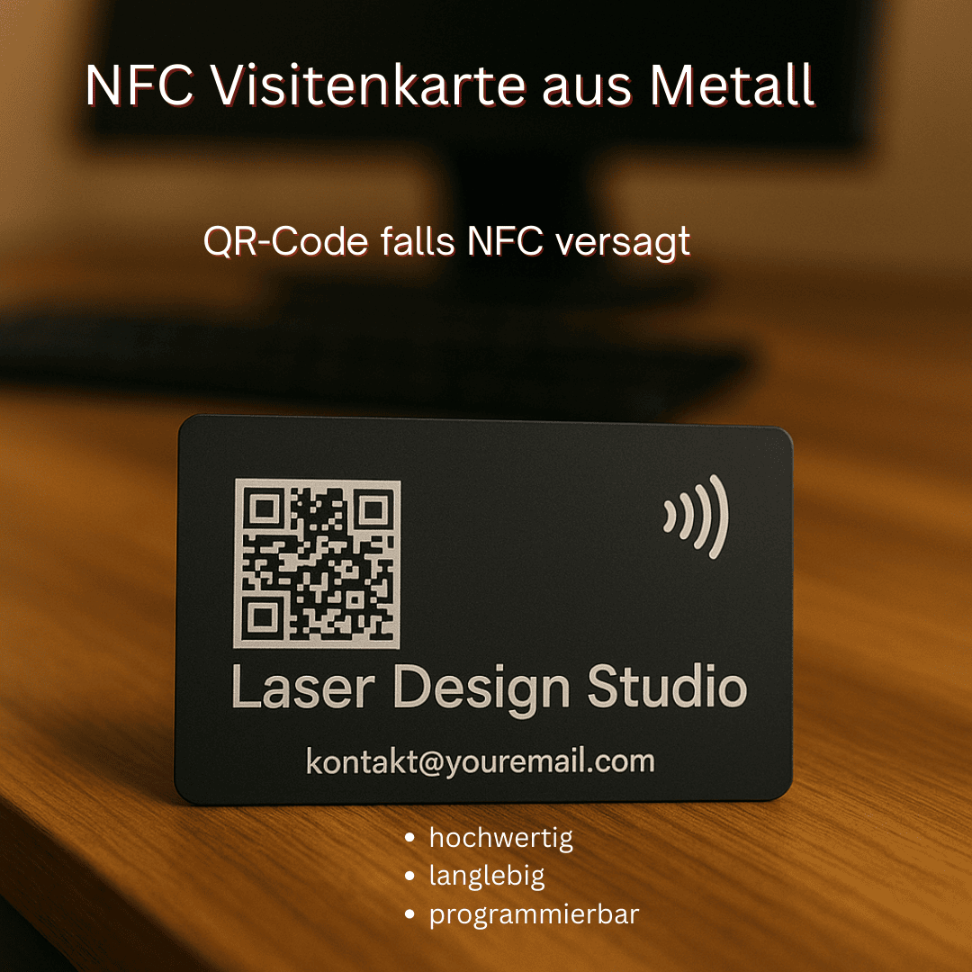 NFC Metall Visitenkarte digitale Visitenkarte, personalisierbar 