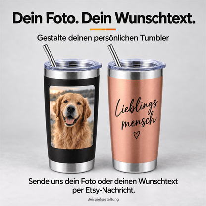 Thermobecher 600 ml mit eigenem Foto oder Text
